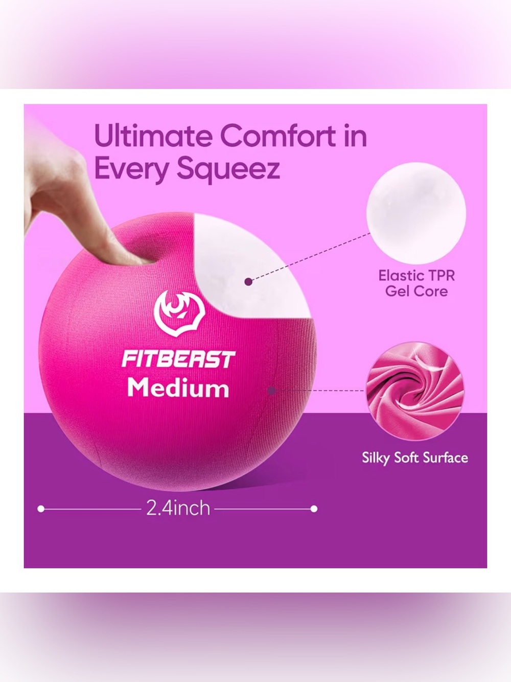 FitBeast Grip Strength Trainer Hand Therapy Kit Finger Exerciser Stress Balls - Picture 3 of 4